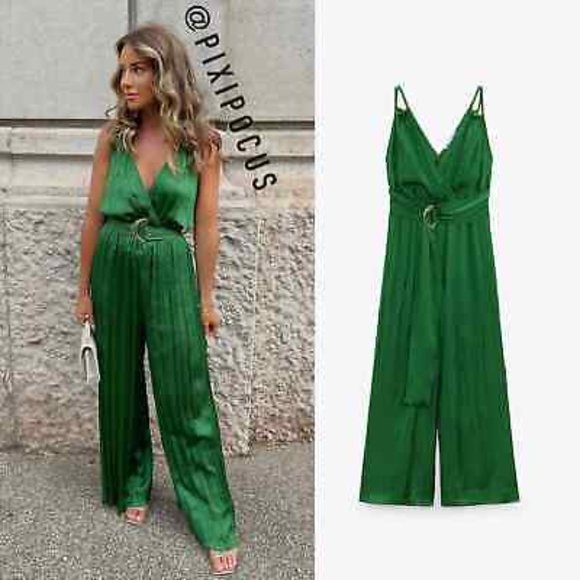 Zara Pants - Green Jumpsuit